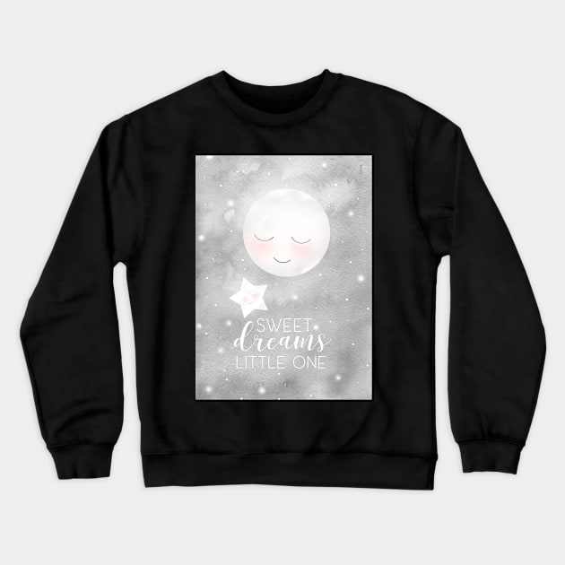 Moon And Stars Crewneck Sweatshirt by gusstvaraonica